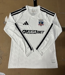 26-27 Colo-Colo White LS Thailand Soccer Jersey AAA-9409