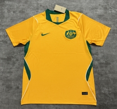 (S-4XL) 26-27 Australia Home Yellow Thailand Soccer Jersey AAA-4506