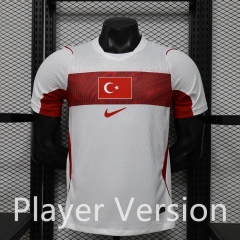 Player version 26-27 Turkey Away White Thailand Soccer Jersey AAA-888