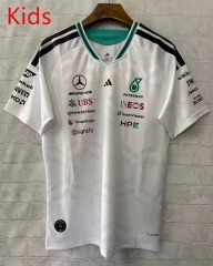 2026 Mercedes White Kids Formula One Racing Suit