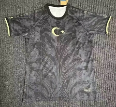 (S-4XL) 26-27 Special Version Turkey Black&Grey Thailand Soccer Jersey AAA-6860