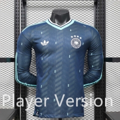 (S-3XL) Player Version 26-27 Germany Away Blue LS Thailand Soccer Jersey AAA-888