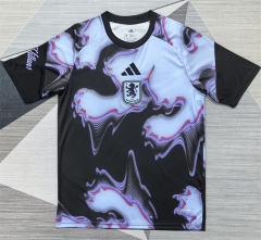 (S-4XL) 26-27 Aston Villa Black&Purple Thailand Training Soccer Jersey AAA-4927