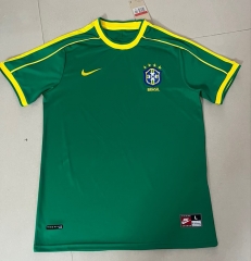 Retro Version 1998 Brazil Green Thailand Soccer Jersey AAA-9809