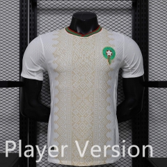 Player Version 26-27 Morocco Away White&Yellow Thailand Soccer Jersey AAA-888