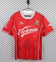98-99 Retro Version Deportivo Toluca FC Home Red Thailand Soccer Jersey AAA-3257