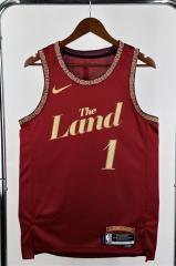 2024 City Edition Cleveland Cavaliers Red #1 NBA Jersey-311