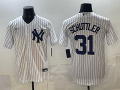 New York Yankees #31 White MLB Jersey-0840