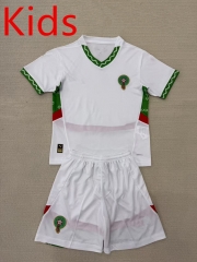 26-27 Morocco Away White Kids/Youth Soccer Uniform-AY