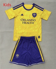 26-27 Orlando City Away Yellow Kids/Youth Soccer Uniform-AY