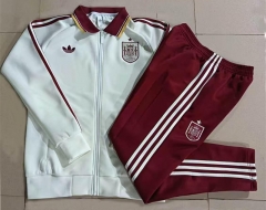 26-27 Spain Beige&White Thailand Soccer Jacket Unifrom-815