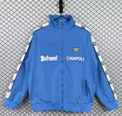 Retro Version 87-88 Napoli Blue Thailand Soccer Coat-3257
