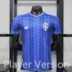 Player Version 26-27 Sweden Away Blue Thailand Soccer Jersey AAA-888