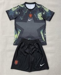 26-27 Netherlands Goalkeeper Black&Grey Soccer Uniform-AY