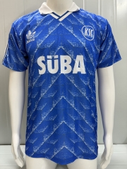 Retro Version 89-90 Karlsruher SC Away Blue Thailand Soccer Jersey AAA-5303