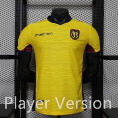 Player Version 26-27 Ecuador Home Yellow Thailand Soccer Jersey AAA-888