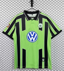 Retro Version 99-00 Wolfsburg Away Green Thailand Soccer Jersey AAA-3259