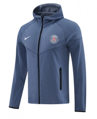 26-27 Paris SG Grey&Blue Thailand Soccer Jacket With Hat-LH